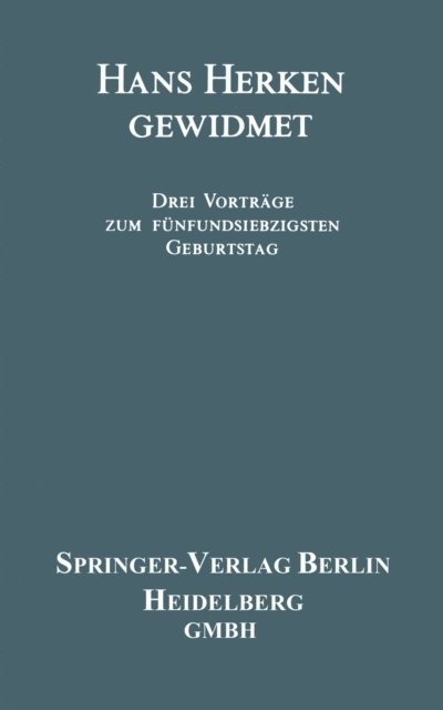 W. Kalow, H. Kewitz, Helmut Coper - Hans Herken Gewidmet, E-bok