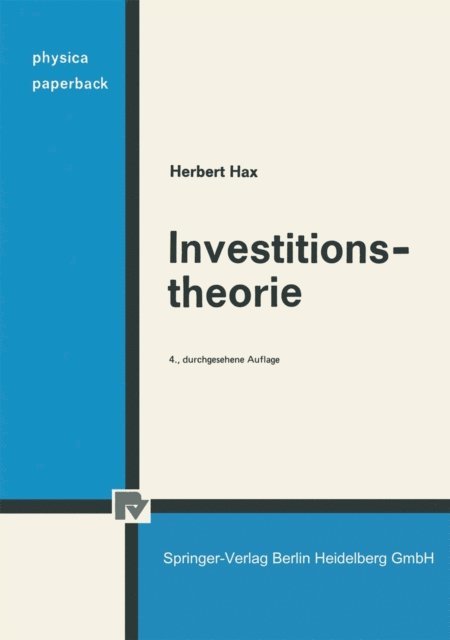 Herbert Hax - Investitionstheorie, E-bok