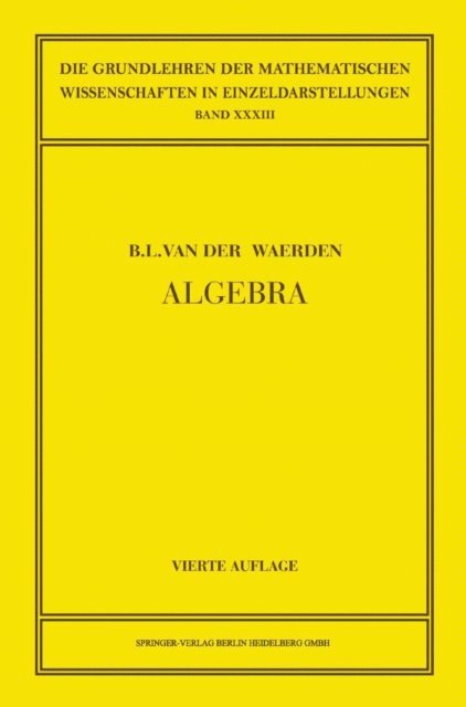 Bartel L. van der Waerden - Algebra 1, E-bok. Tillgänglighet: Lägg i varukorg