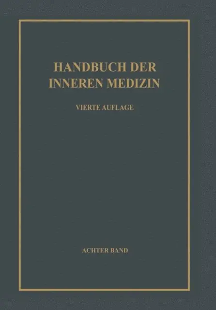 Nieren und ableitende Harnwege. - Die hämatogenen Nierenerkrankungen. - Die ein- und beidseitig auftretenden Nierenkrankheiten. - Erkrankungen der Blase, der Prostata, der Hoden und Nebenhoden, der Samenblasen. - Funktionelle Sexualstörungen