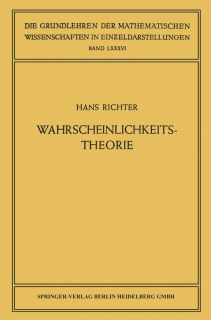 Hans Richter - Wahrscheinlichkeitstheorie, E-bok