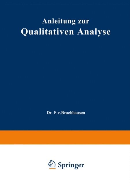 Johannes Gadamer, Ernst Schmidt - Anleitung zur Qualitativen Analyse, E-bok