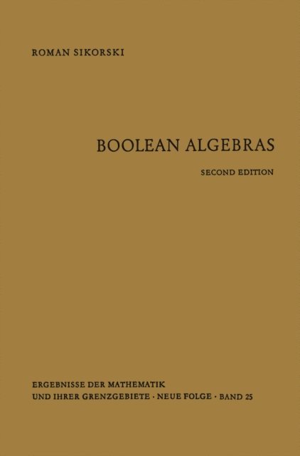 Roman Sikorski - Boolean Algebras, E-bok. Tillgänglighet: Lägg i varukorg