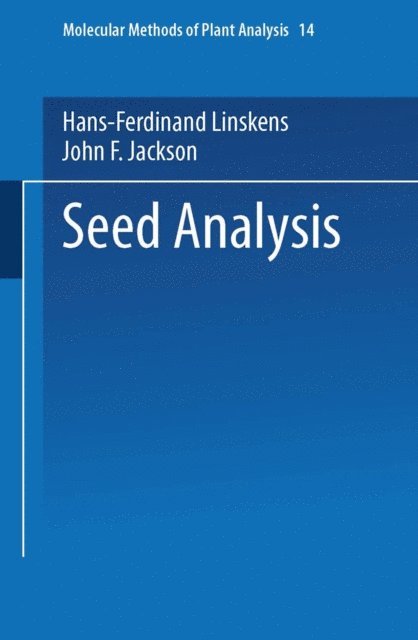 John F. Jackson, Hans-Ferdinand Linskens - Seed Analysis, E-bok