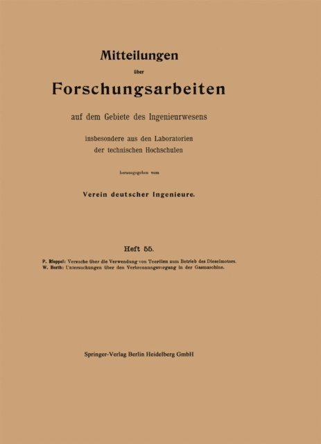 Walther Borth, Paul Rieppel - Mittteilungen über Forschungsarbeiten auf dem Gebiete des Ingenieurwesens, E-bok