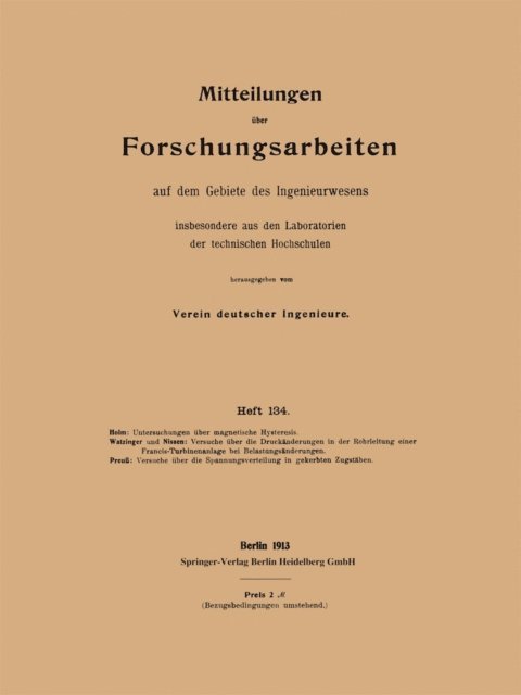 E. Preu, Oscar Nissen, A. Watzinger, Fritz Holm - Mitteilungen über Forschungsarbeiten, E-bok