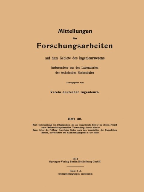 Max Gary, Hermann Hort - Untersuchung von Flüssigkeiten, die als vermittelnde Körper im oberen Prozeß einer Mehrstoffdampfmaschine Verwendung finden können, E-bok