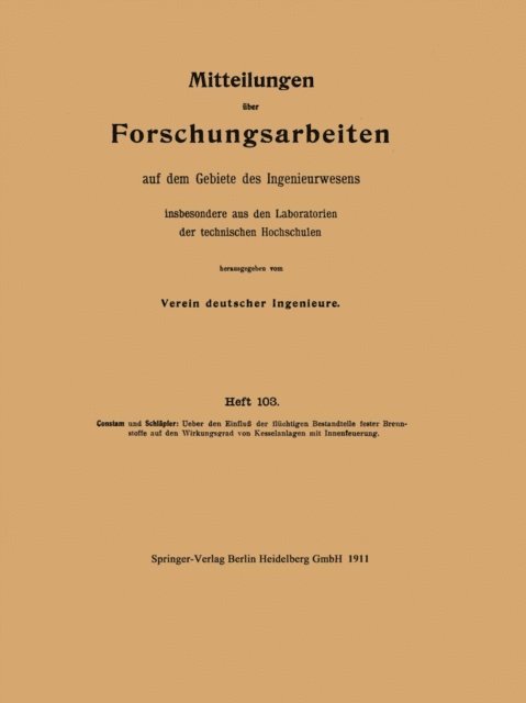 Paul Schlapfer, Emil J. Constam - Mitteilungen über Forschungsarbeiten auf dem Gebiete des Ingenieurwesens insbesondere aus den Laboratorien der technischen Hochschulen, E-bok