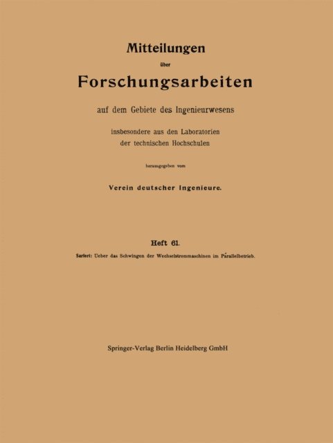 William Sarfert - Mitteilungen über Forschungsarbeiten auf dem Gebiete des Ingenieurwesens, E-bok