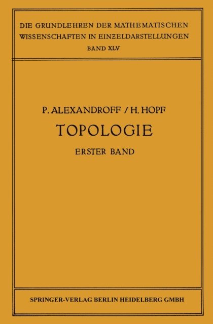 H. Hopf, Paul Alexandroff - Topologie I, E-bok