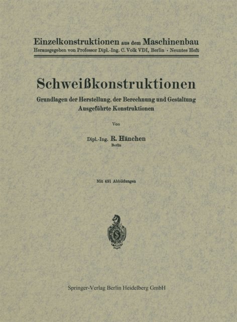 R. Hanchen - Schweißkonstruktionen, E-bok