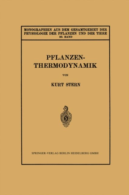 Kurt Stern - Pflanzenthermodynamik, E-bok