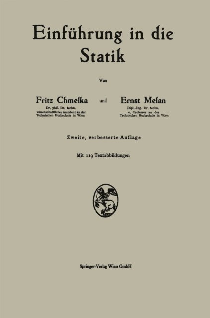 Ernst Melan, Fritz Chmelka - Einführung in die Statik, E-bok