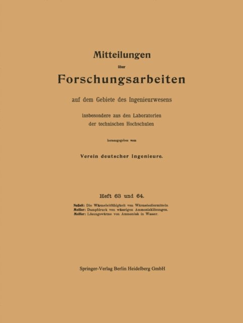 Verein deutscher Ingenieure - Mitteilungen über Forschungsarbeiten auf dem Gebiete des Ingenieurwesens, E-bok
