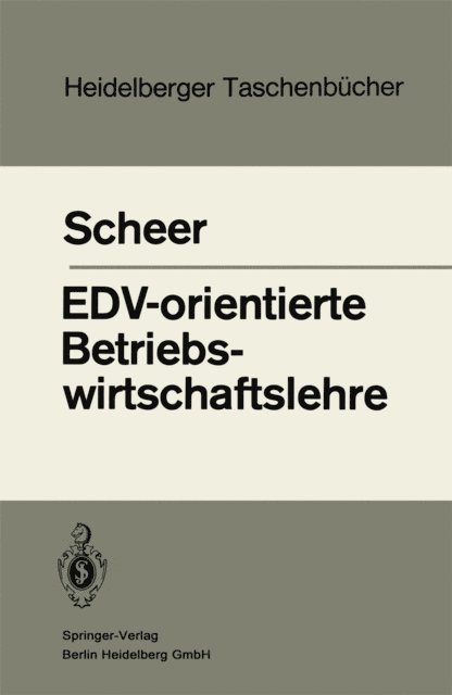 A.-W. Scheer - EDV-orientierte Betriebswirtschaftslehre, E-bok