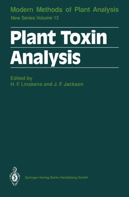 John F. Jackson, Hans F. Linskens - Plant Toxin Analysis, E-bok