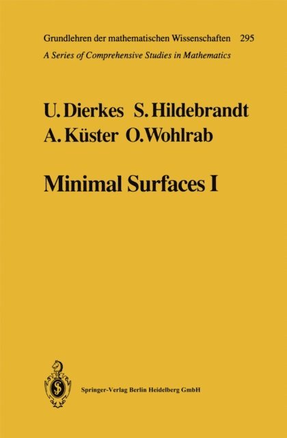 Ortwin Wohlrab, Albrecht Kuster, Stefan Hildebrandt, Ulrich Dierkes - Minimal Surfaces I, E-bok