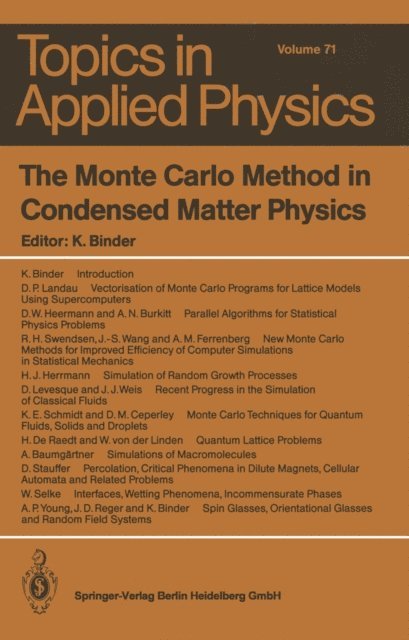 Kurt Binder - Monte Carlo Method in Condensed Matter Physics, E-bok