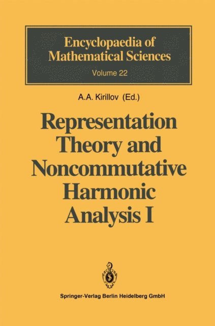 A.A. Kirillov - Representation Theory and Noncommutative Harmonic Analysis I, E-bok