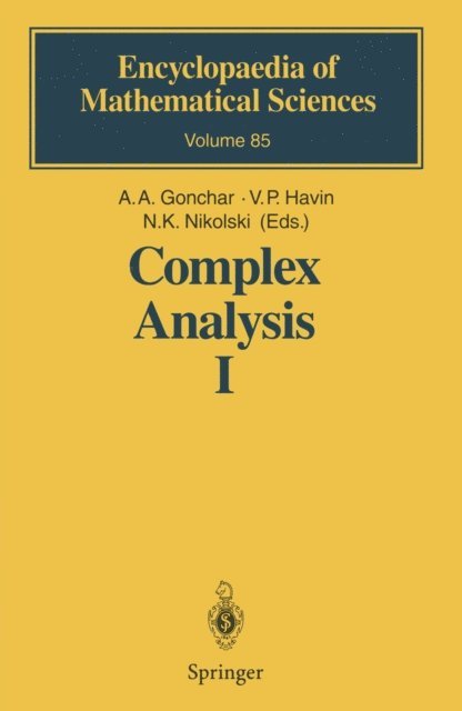 N.K. Nikolski, Viktor P. Havin, A.A. Gonchar - Complex Analysis I, E-bok