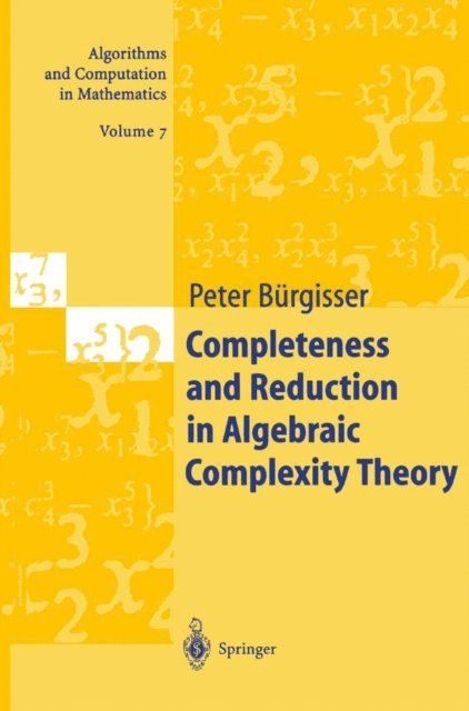 Peter Burgisser - Completeness and Reduction in Algebraic Complexity Theory, E-bok