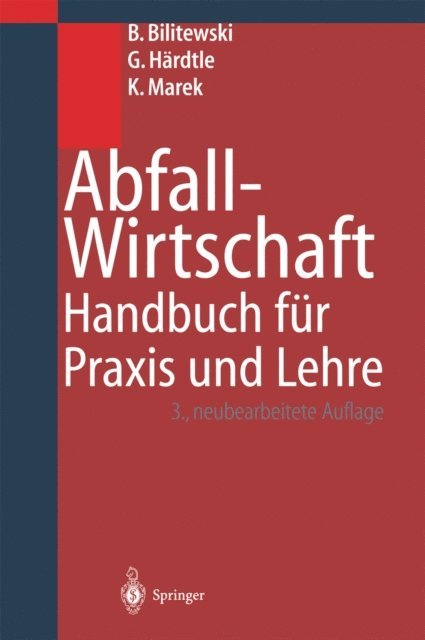 Georg Hardtle, Klaus Marek, Bernd Bilitewski - Abfallwirtschaft, E-bok