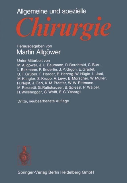 Martin Allgower - Allgemeine und spezielle Chirurgie, E-bok