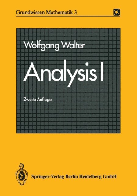 Wolfgang Walter - Analysis I, E-bok