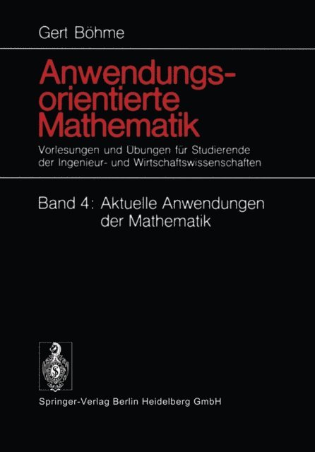 D. Pflugel, H.-V. Niemeier, H. Kernler, Gert Bohme - Anwendungsorientierte Mathematik, E-bok