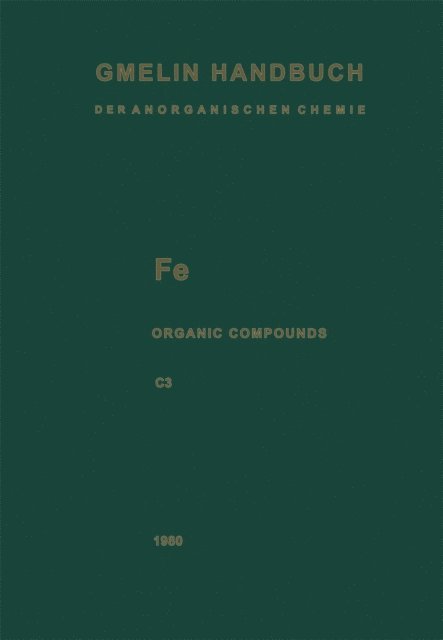 Ulrich Kruerke - Fe Organoiron Compounds, E-bok