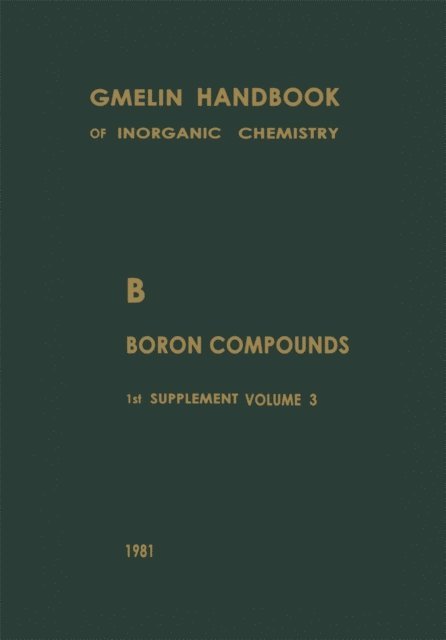 Thomas Onak, Karl Beeker, Kurt Niedenzu - B Boron Compounds, E-bok