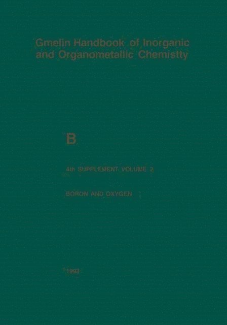 Gert Heller, Kurt Niedenzu, Jurgen Faust - Boron and Oxygen, E-bok