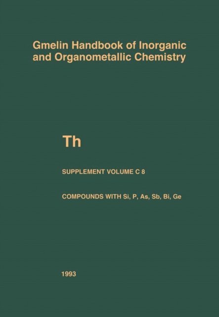 Horst Wedemeyer, Michael Bickel - Th Thorium Supplement Volume C 8, E-bok