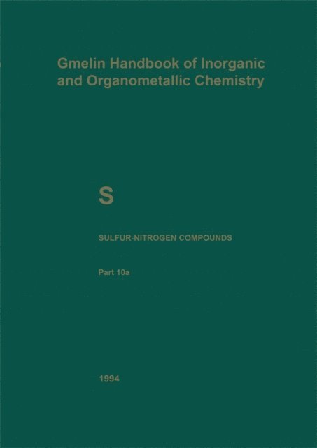 Alfons Kubny, Reimund Jotter, Hans-Jurgen Fachmann, Norbert Baumann - S Sulfur-Nitrogen Compounds, E-bok