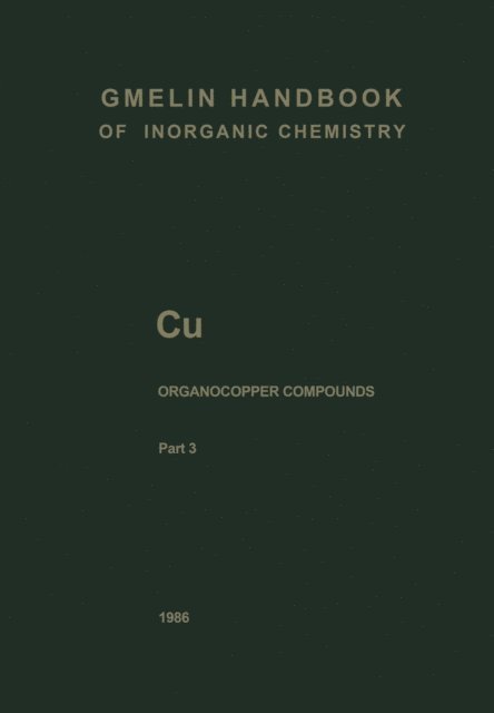Johannes Fussel, Jurgen Faust - Cu Organocopper Compounds, E-bok