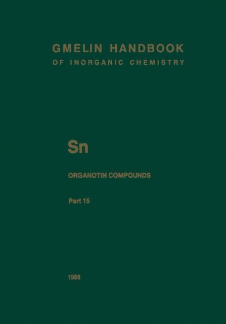 Ingeborg Schumann, Herbert Schumann, Ulrich Kruerke - Sn Organotin Compounds, E-bok