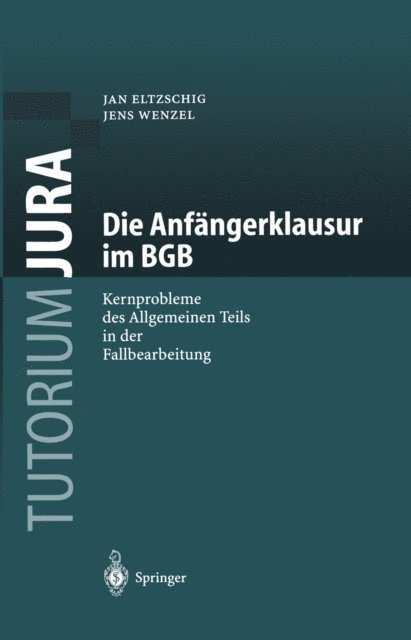 Jens Wenzel, Jan Eltzschig - Die Anfängerklausur im BGB, E-bok