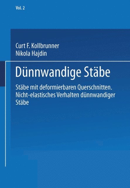 Nikola Hajdin, Curt F. Kollbrunner - Dünnwandige Stäbe, E-bok