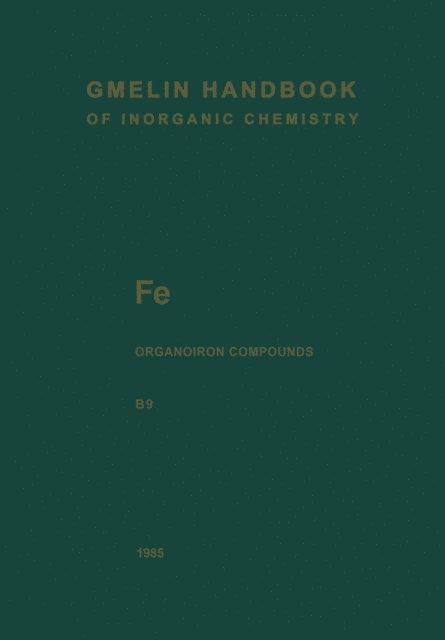 Adolf Slawisch, Jurgen Faust - Fe Organoiron Compounds, E-bok