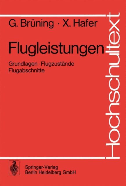 X. Hafer, G. Bruning - Flugleistungen, E-bok