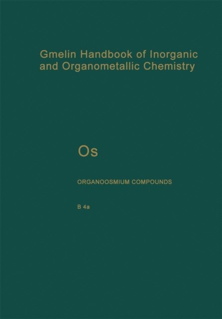 Petra Olms-Keller, Karin Greiner, Cornelia Weber - Os Organoosmium Compounds, E-bok