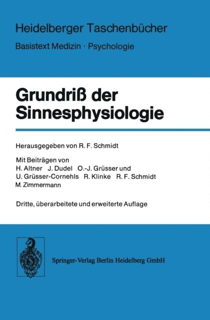 R. F. Schmidt - Grundriß der Sinnesphysiologie, E-bok