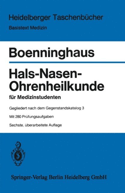 H.-G. Boenninghaus - Hals-Nasen-Ohrenheilkunde für Medizinstudenten, E-bok