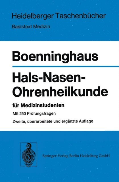 H.-G. Boenninghaus - Hals-Nasen-Ohrenheilkunde für Medizinstudenten, E-bok