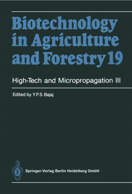 Y. P. S. Bajaj - High-Tech and Micropropagation III, E-bok