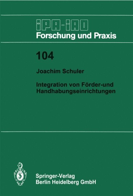 Joachim Schuler - Integration von Förder- und Handhabungseinrichtungen, E-bok