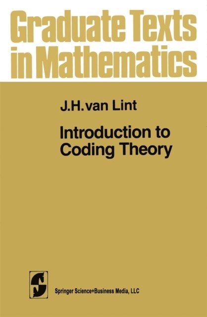 J. H. van Lint - Introduction to Coding Theory, E-bok