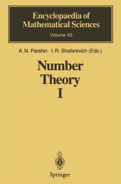 Alexei A. Panchishkin, Yu. I. Manin - Number Theory I, E-bok