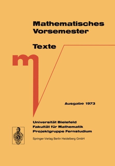 G. Richter - Mathematisches Vorsemester, E-bok