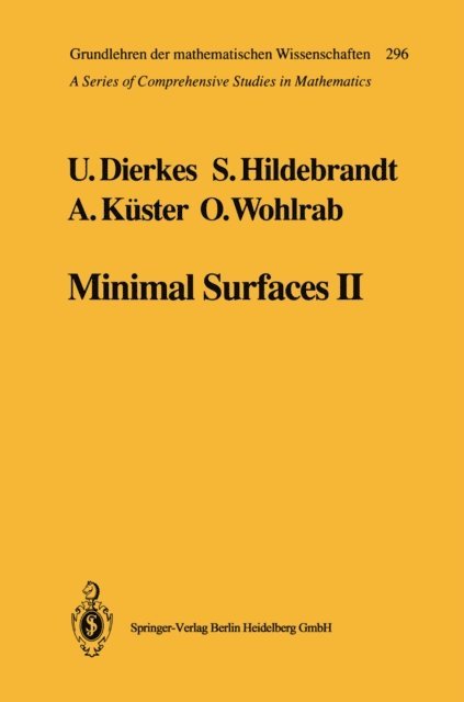 Ortwin Wohlrab, Albrecht Kuster, Stefan Hildebrandt, Ulrich Dierkes - Minimal Surfaces II, E-bok